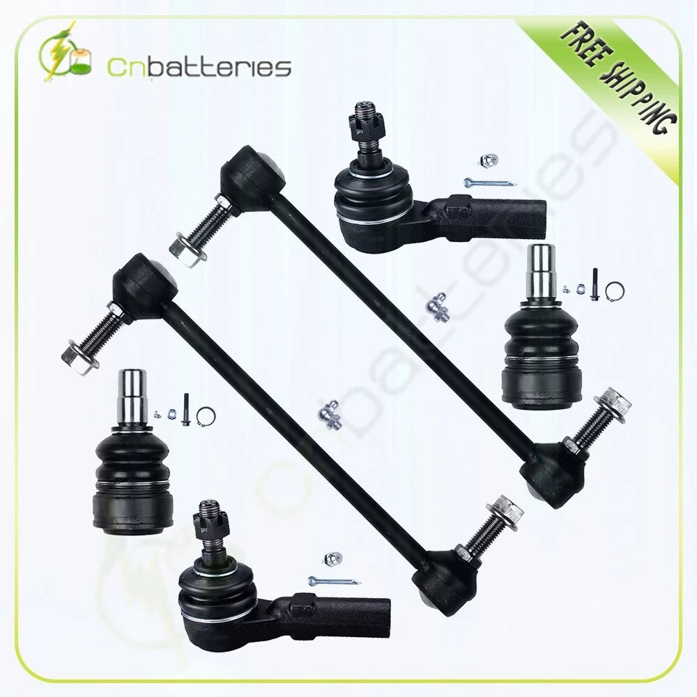Set of 6 Front Suspension Ball Joint Tie Rod Sway Bar Kit for Mustang (2005–2009)