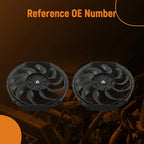 2X 12" Radiator Cooling Fan Assembly for Universal Application