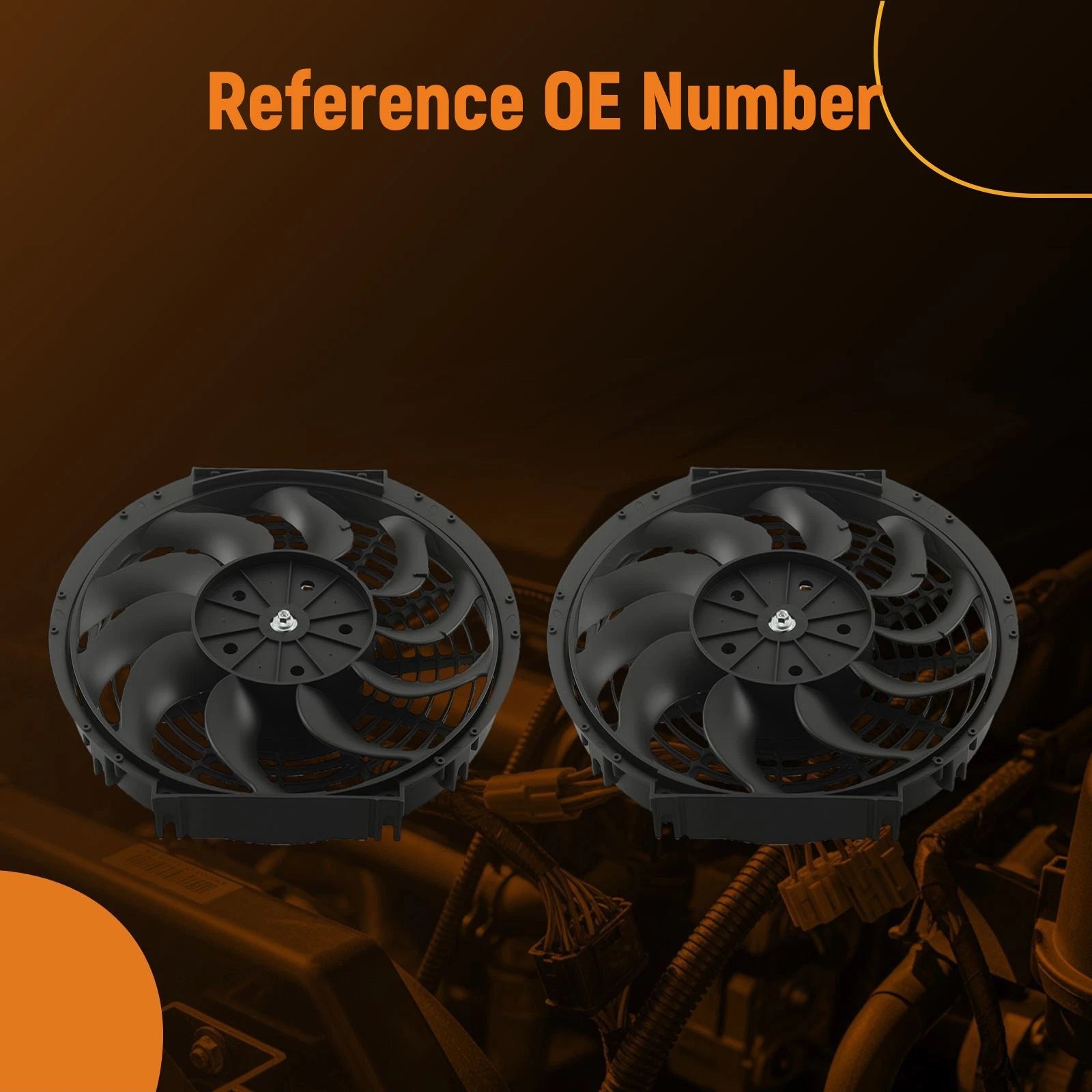 2X 12" Radiator Cooling Fan Assembly for Universal Application