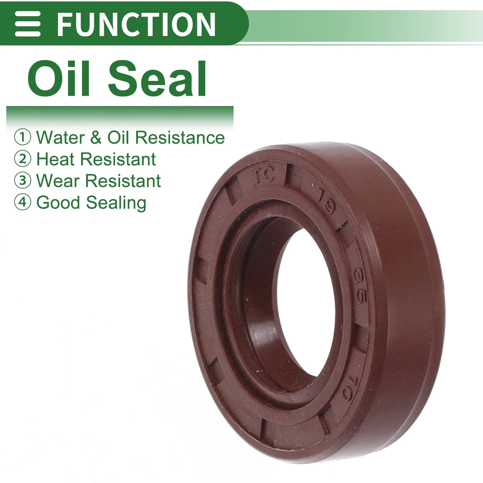 Set of 5 Oil Seal Rotary Shaft Seal FKM Rubber 19x35x10mm
