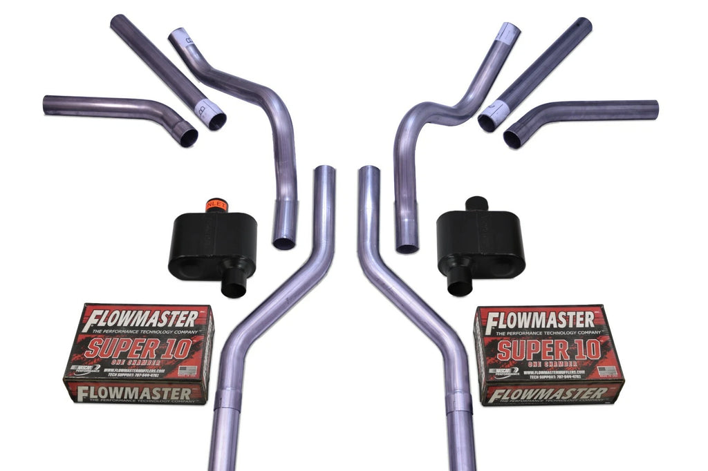 Dual Exhaust Kit for Chevy GMC C10 (1963–1972) - 2.5" Flowmaster Super 10 Side Exit