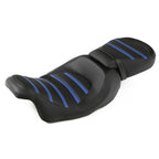 Rider Driver Passenger Seat for Harley Road Glide King (2009–2023) Black Blue