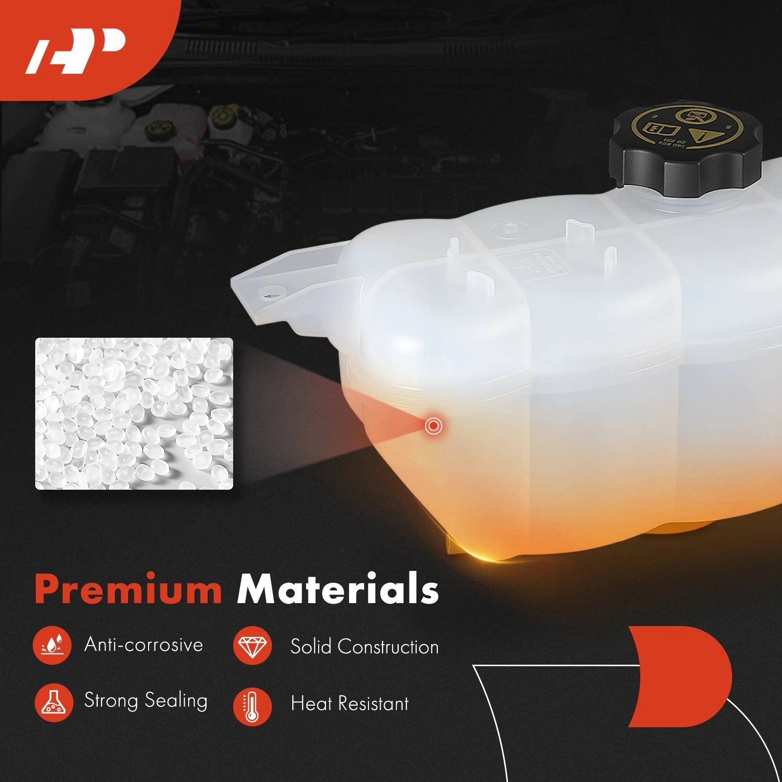 Engine Coolant Reservoir Tank with Cap for Jeep Grand Cherokee (2021–2024)