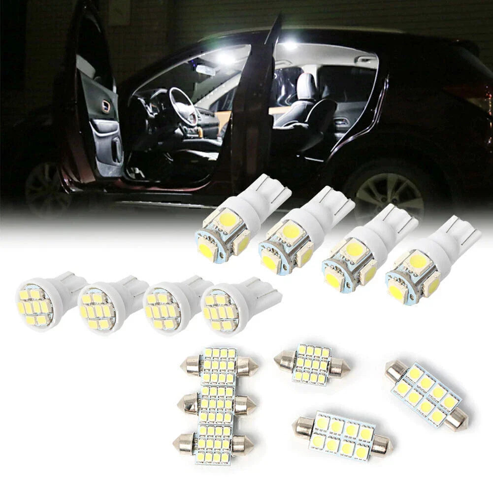 14PCS White LED Interior Lights for T10 31mm Map Dome & License Plate