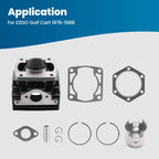 Top End Rebuild Cylinder Piston Gaskets for EZGO 2-Cycle Gas (1976–1988)