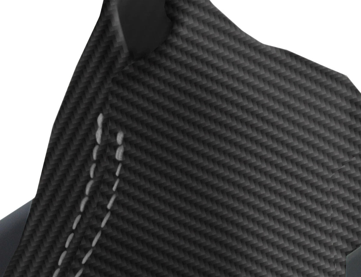Automatic Shift Boot Cover for BMW X3 (2003–2010) Carbon Fiber Gray Stitch
