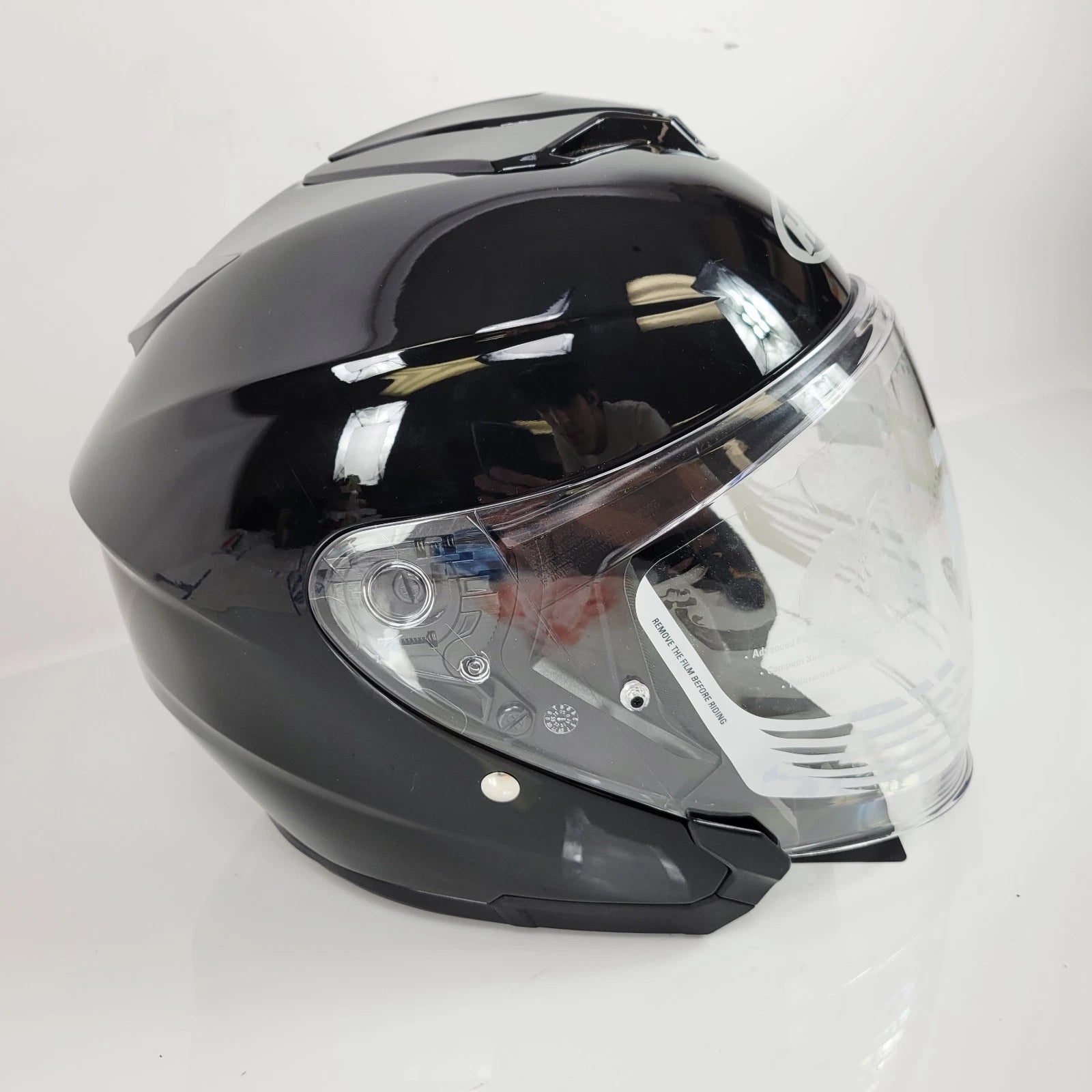 HJC i30 Open Face Helmet Gloss Black Size Small for Unisex (2023)