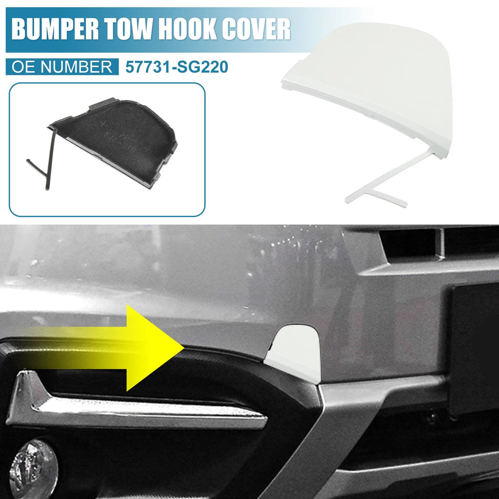 Front Right Bumper Tow Hook Cover for Subaru Forester (2016–2018) 57731-SG220 White