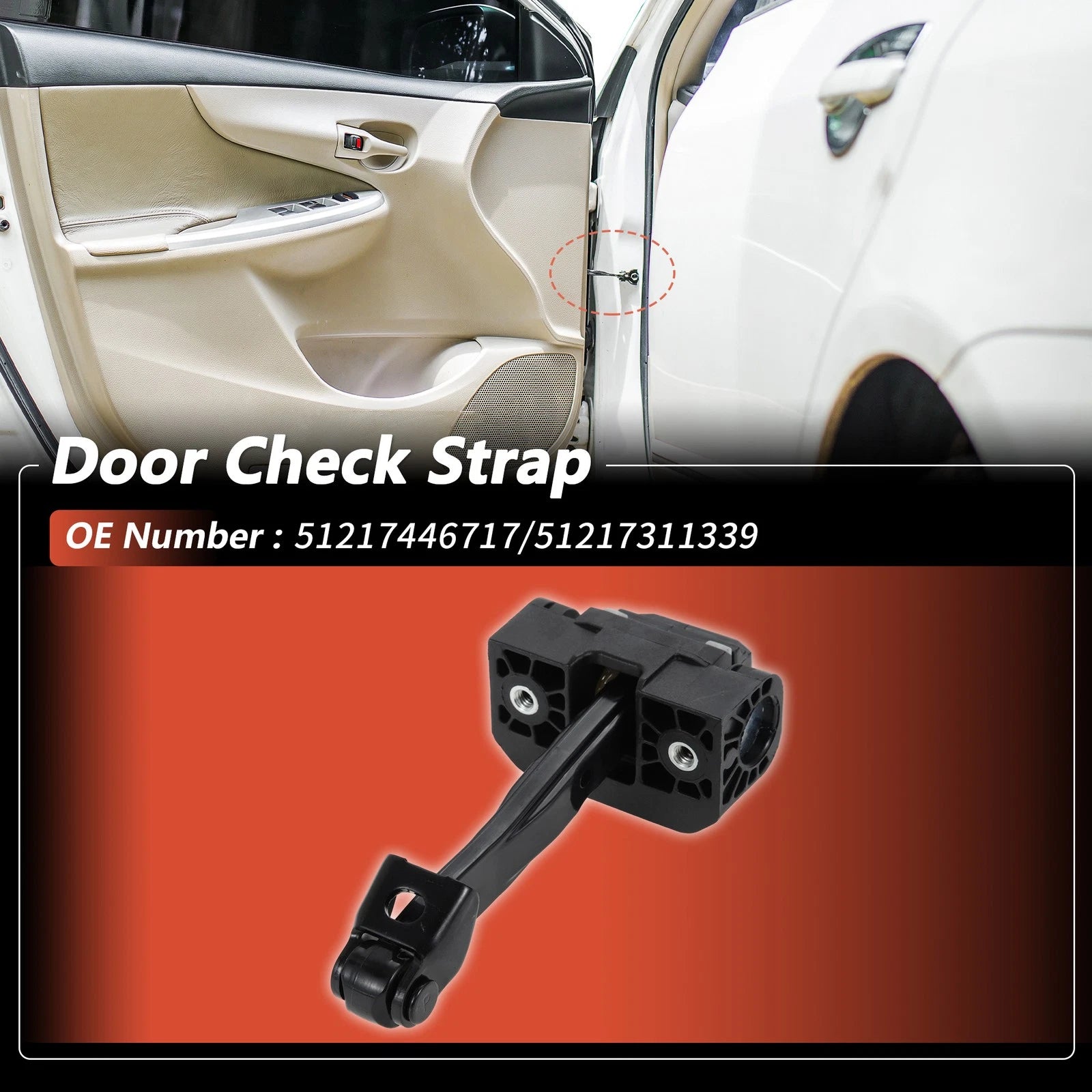 Front Door Check Strap for BMW 3 Series F30 (2011–2015) No.51217446717