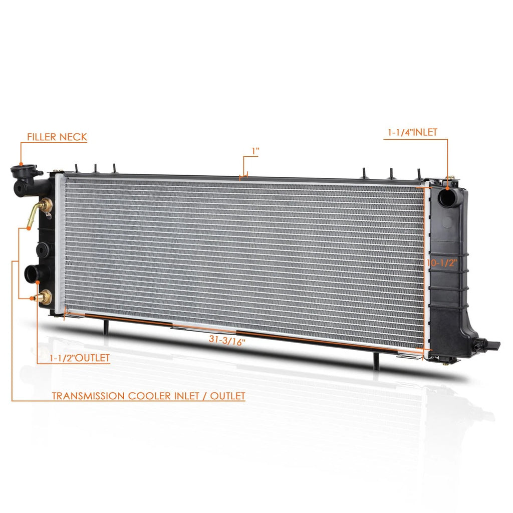 Full Aluminum Radiator for Jeep Cherokee/Comanche (1991–2001) DPI-1193