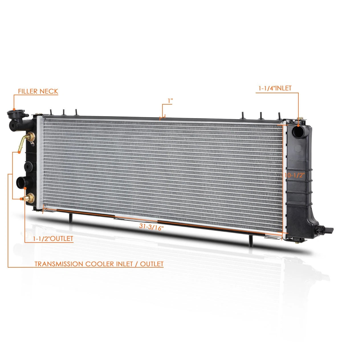 Full Aluminum Radiator for Jeep Cherokee/Comanche (1991–2001) DPI-1193