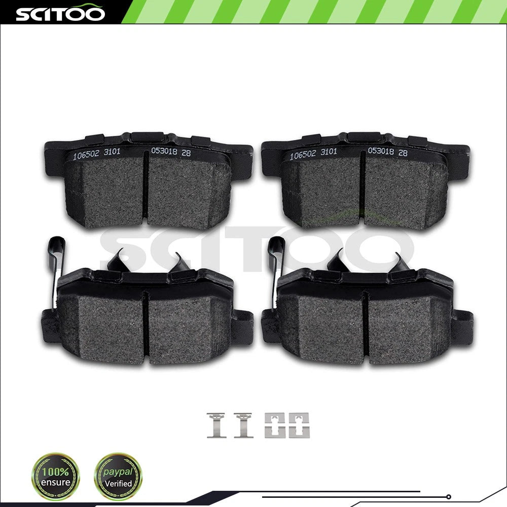 Set of 4 Rear Brake Metallic Pads for Honda Accord Crosstour (2010–2011)