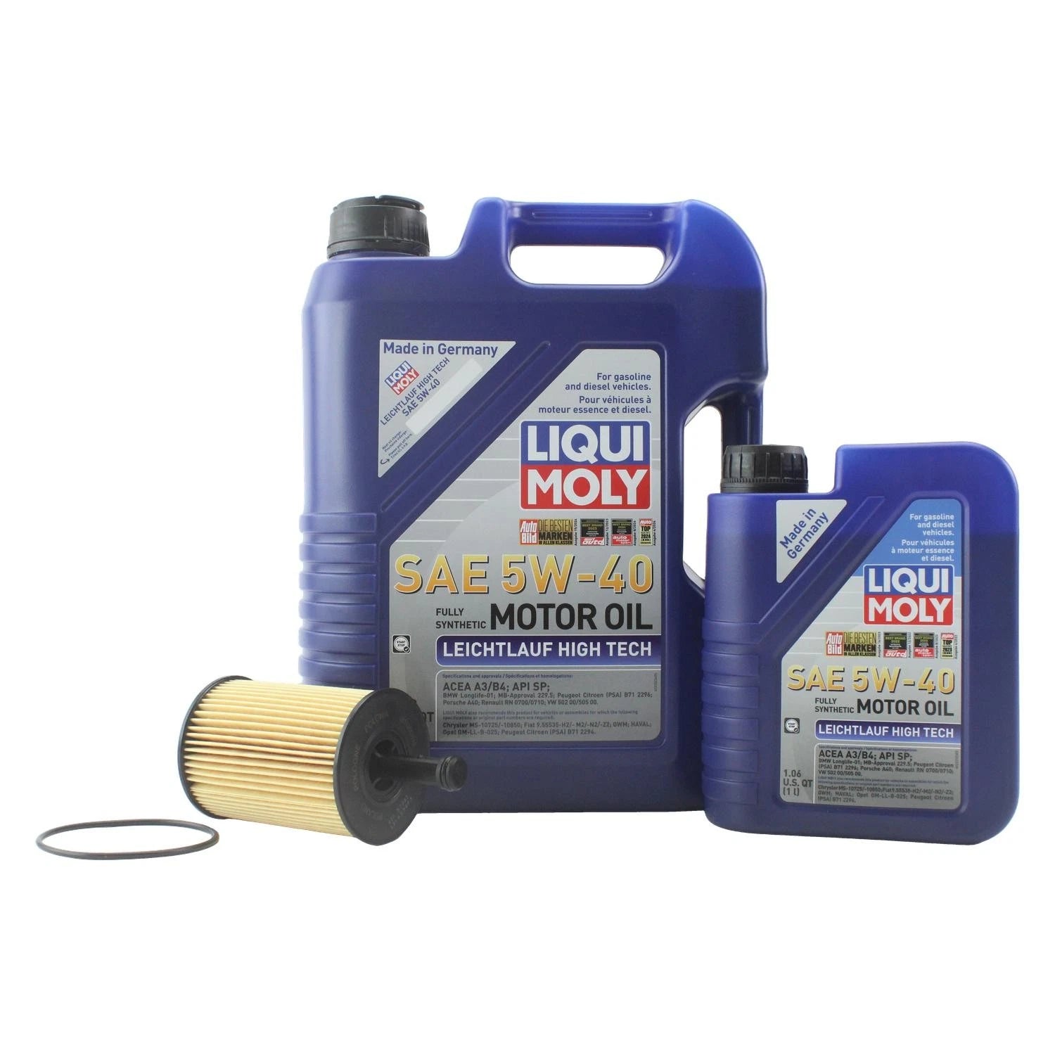 6L Liqui Moly Leichtlauf High Tech 5W-40 Oil Change Kit for Audi 2.0/2.8L (2000–2023)