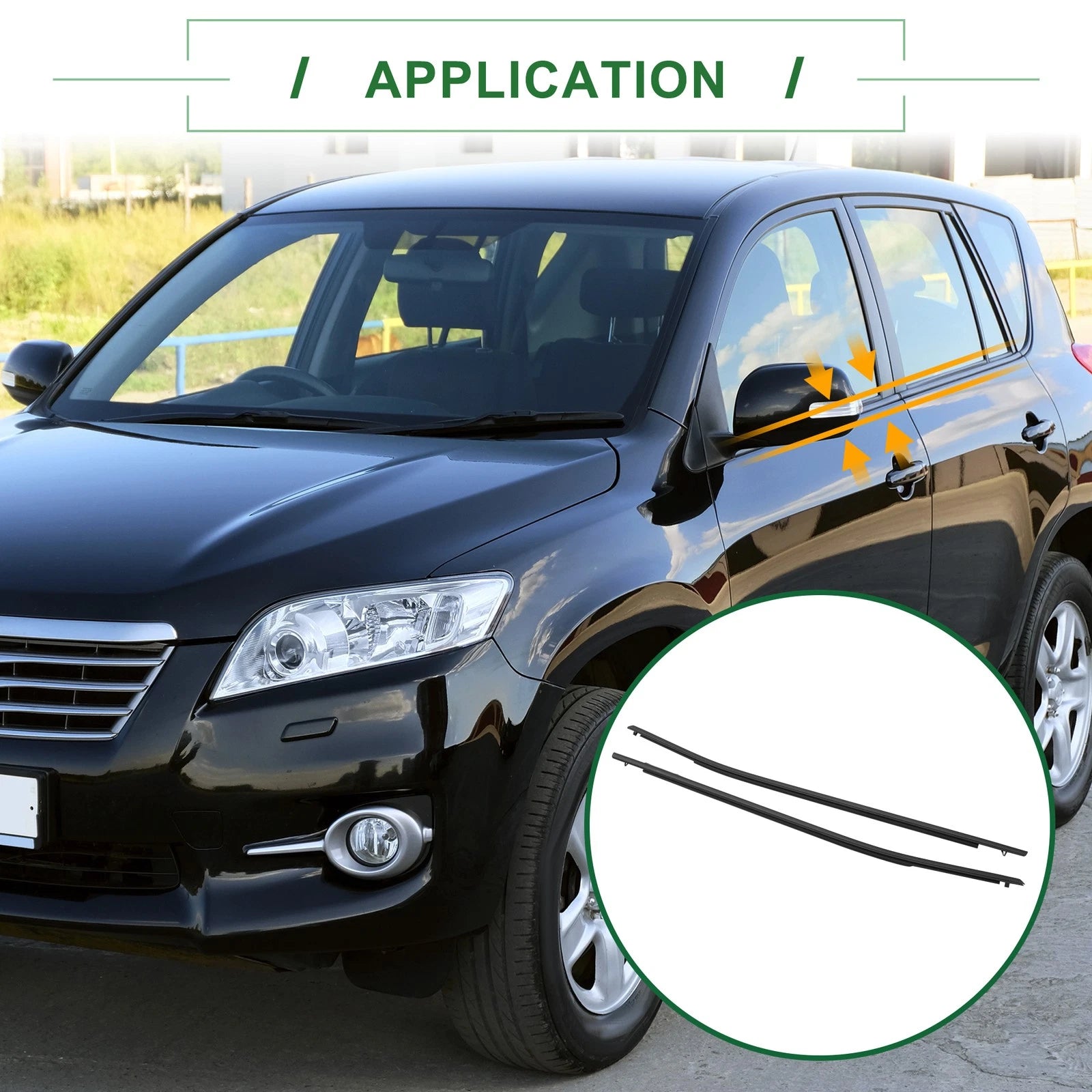2pcs Weatherstrip Window Seal No.757200R060 for Toyota Rav4 (2019–2023)