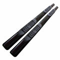 Black 5in Oval Straight Tube w/Step Pads Step Nerf Bar for 2019 Ram 1500 Ext Cab