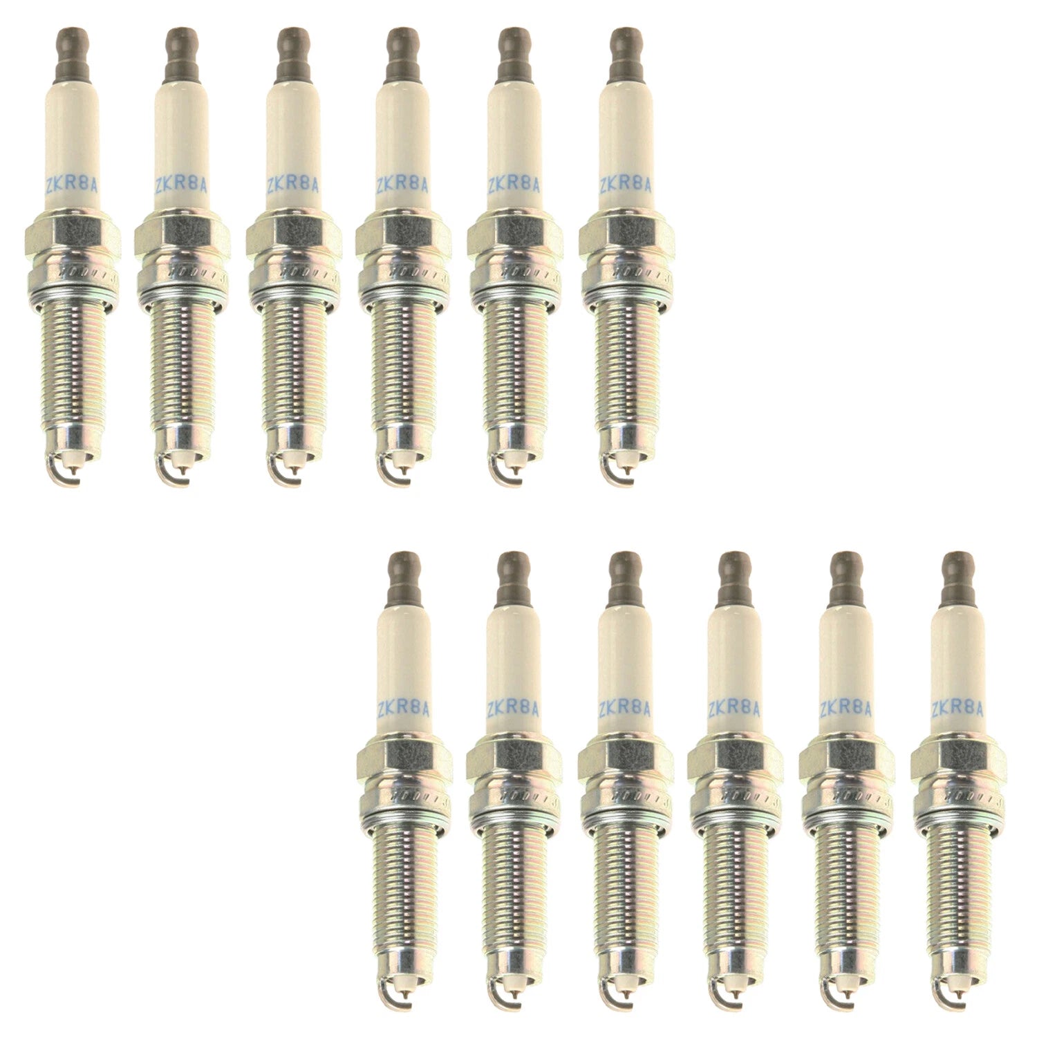 Set of 12 NGK Laser Iridium Spark Plugs for Audi A8 Quattro (2002–2010)