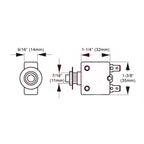 2X 10 Amp Push-Button Reset Circuit Breaker 125-250V AC 50V DC - FO1431-M2
