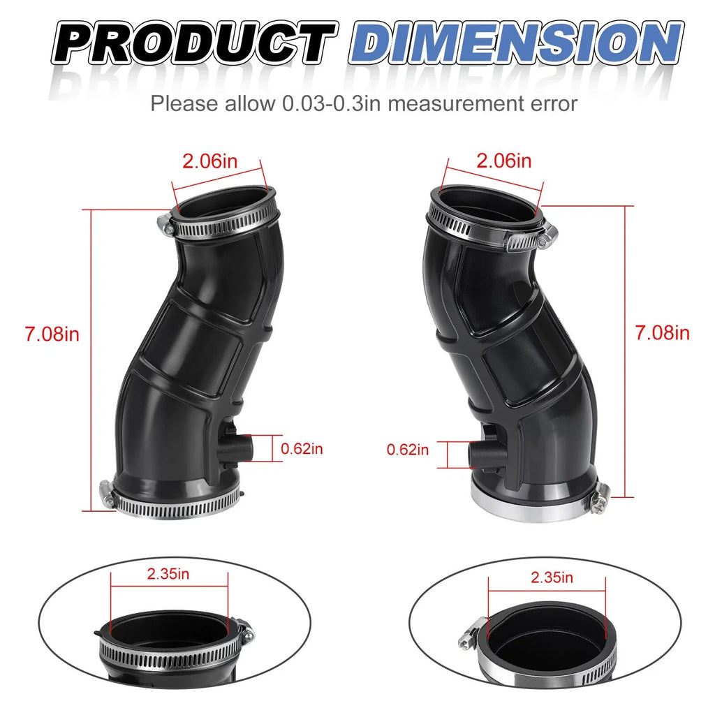 2 x Left+Right Snorkel Air Box Intake Tube & Pipe for Yamaha Raptor (2001–2005)