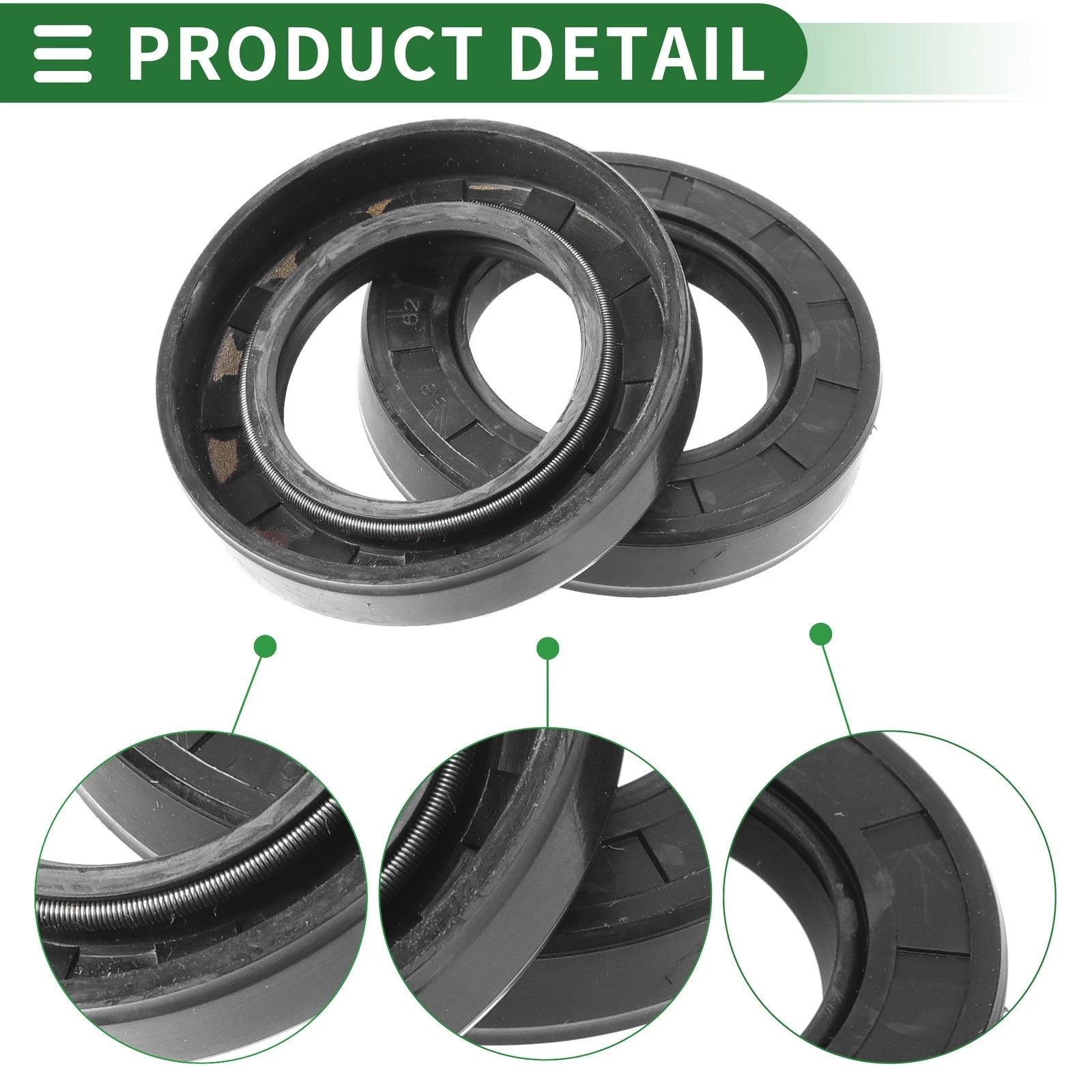 Set of 5 Oil Seal Ring NBR Rubber 38x62x12mm for Rotary Shaft