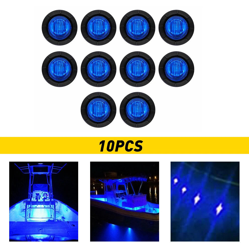 LED Round Marker Lights for Truck Trailer (12V)