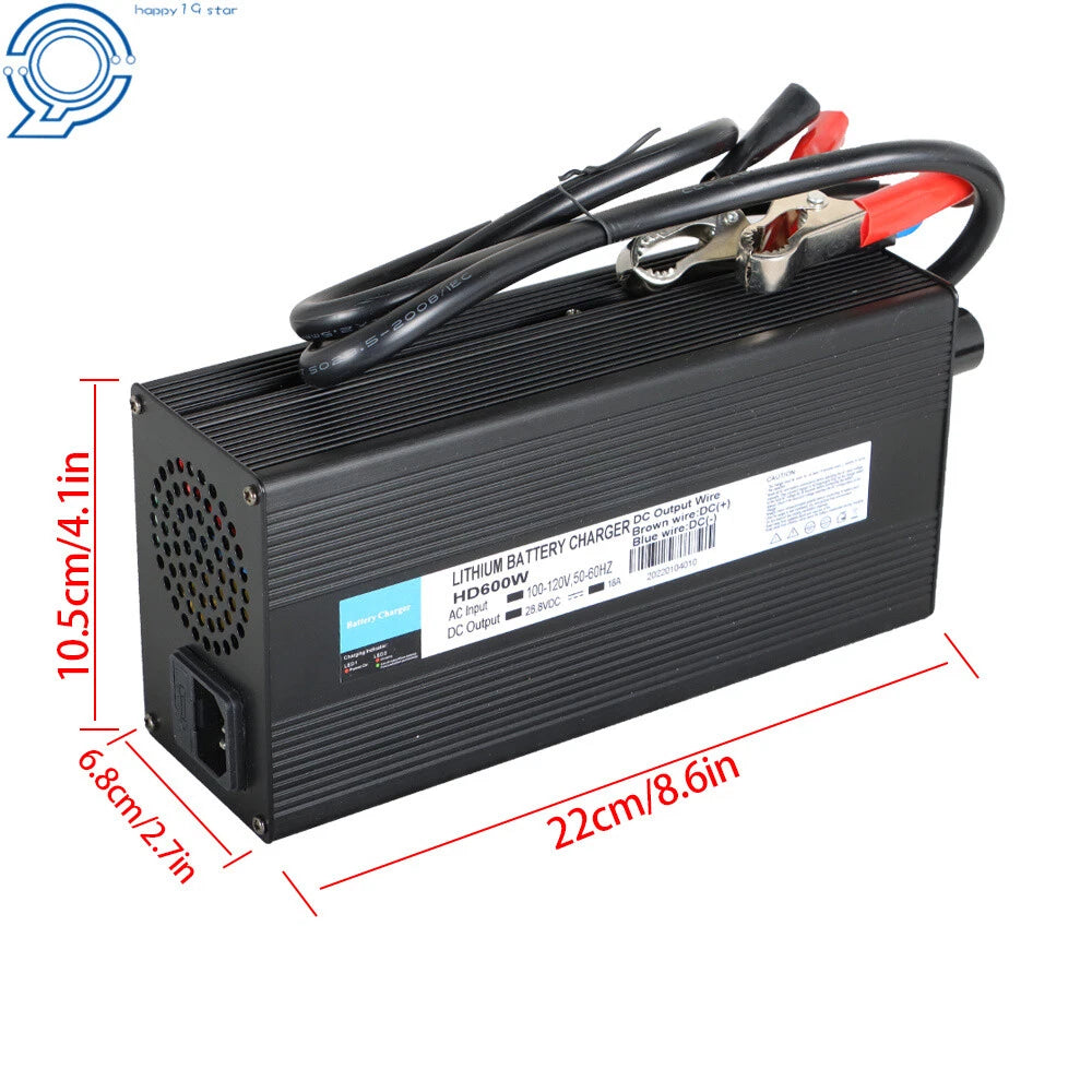 Battery Charger for Lithium Deep Cycle Batteries 28.8V 18A