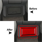 Red Rear Storage Box Panel Cover Trim for BMW 3 Series (1994-1996)