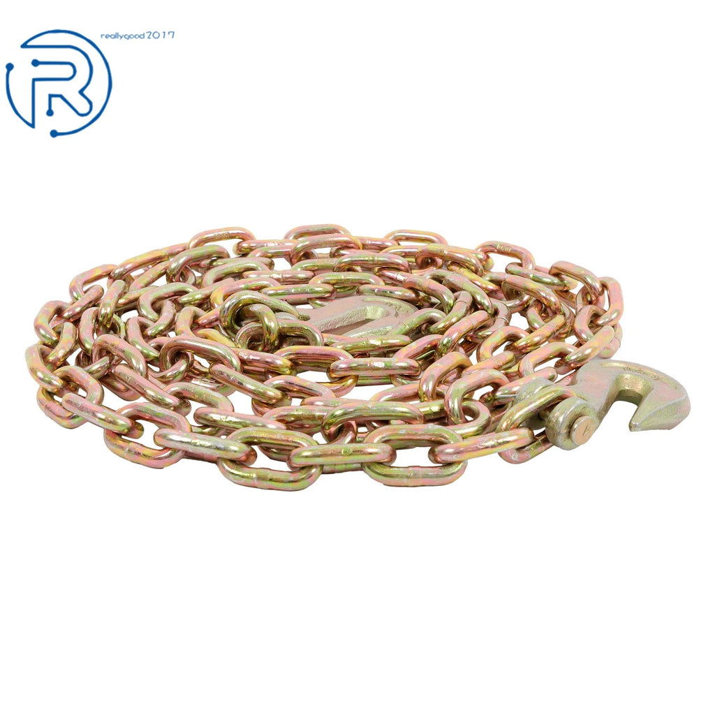 1 PC 5/16" × 10.3ft G80 Tow Chain with Hooks (4900 lbs)