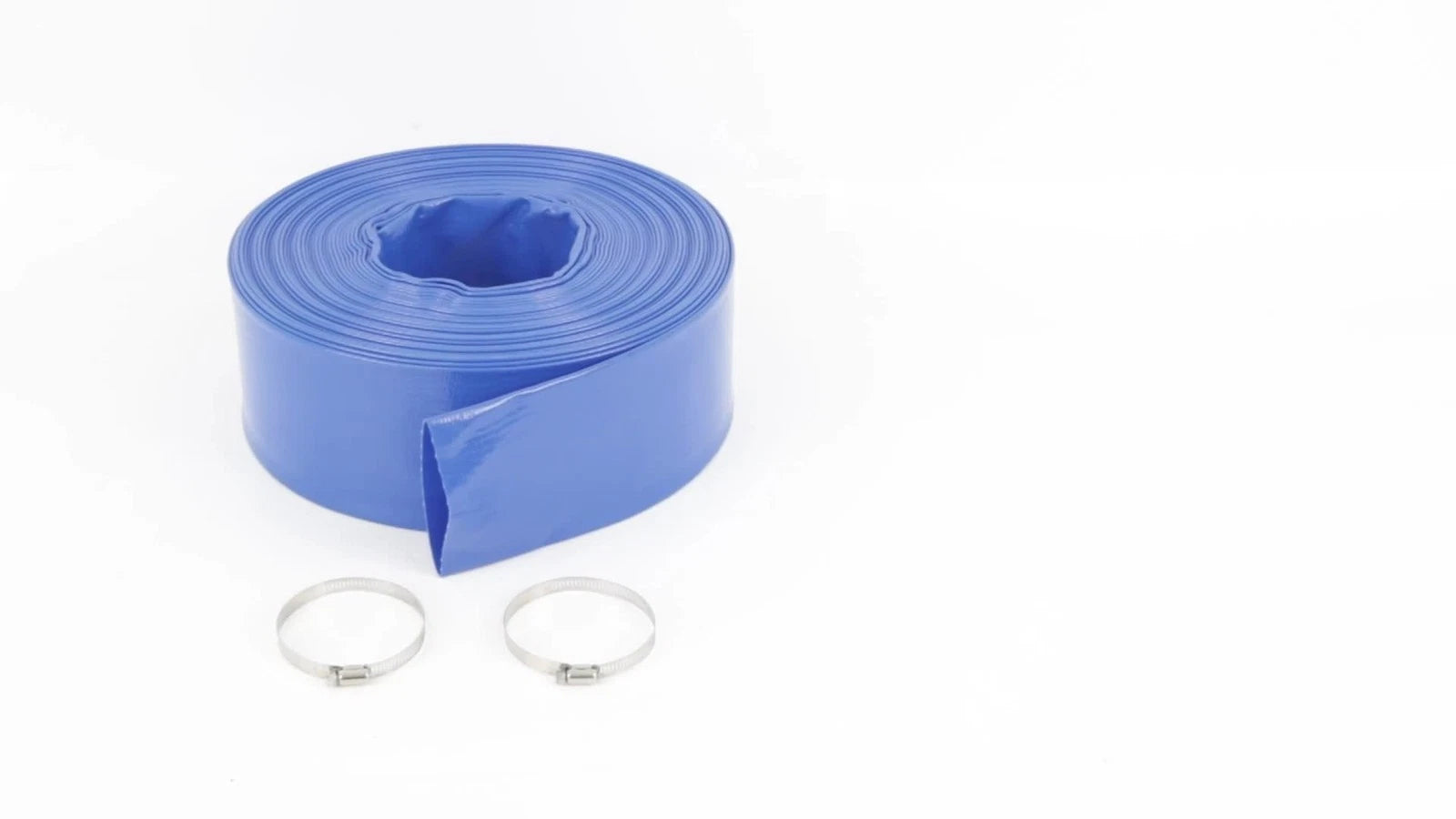 3" x 100 Ft Blue PVC Lay Flat Hose for Various Applications