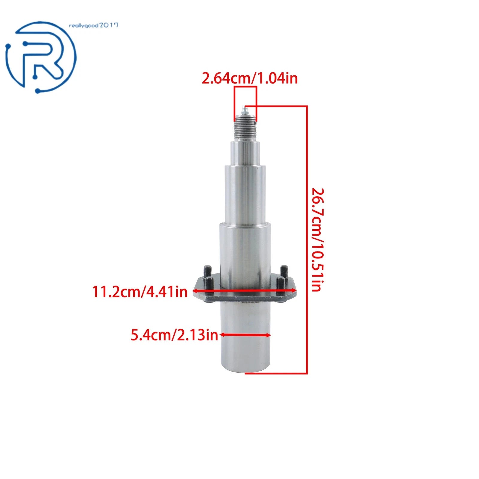 7000lbs Round Spindle Kit w/Brake Flanged E-Z Lube #42 for Trailer Axle (11' × 2.25')