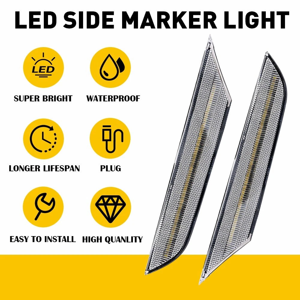 2X LED Front Bumper Side Marker Lights for Infiniti G35 (2003â2006)