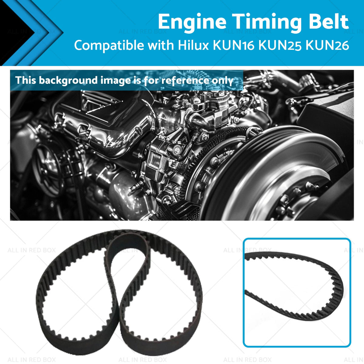 Timing Belt for Hilux KUN16 KUN25 KUN26 3.0L Diesel 1KD-FTV (2005–2015)