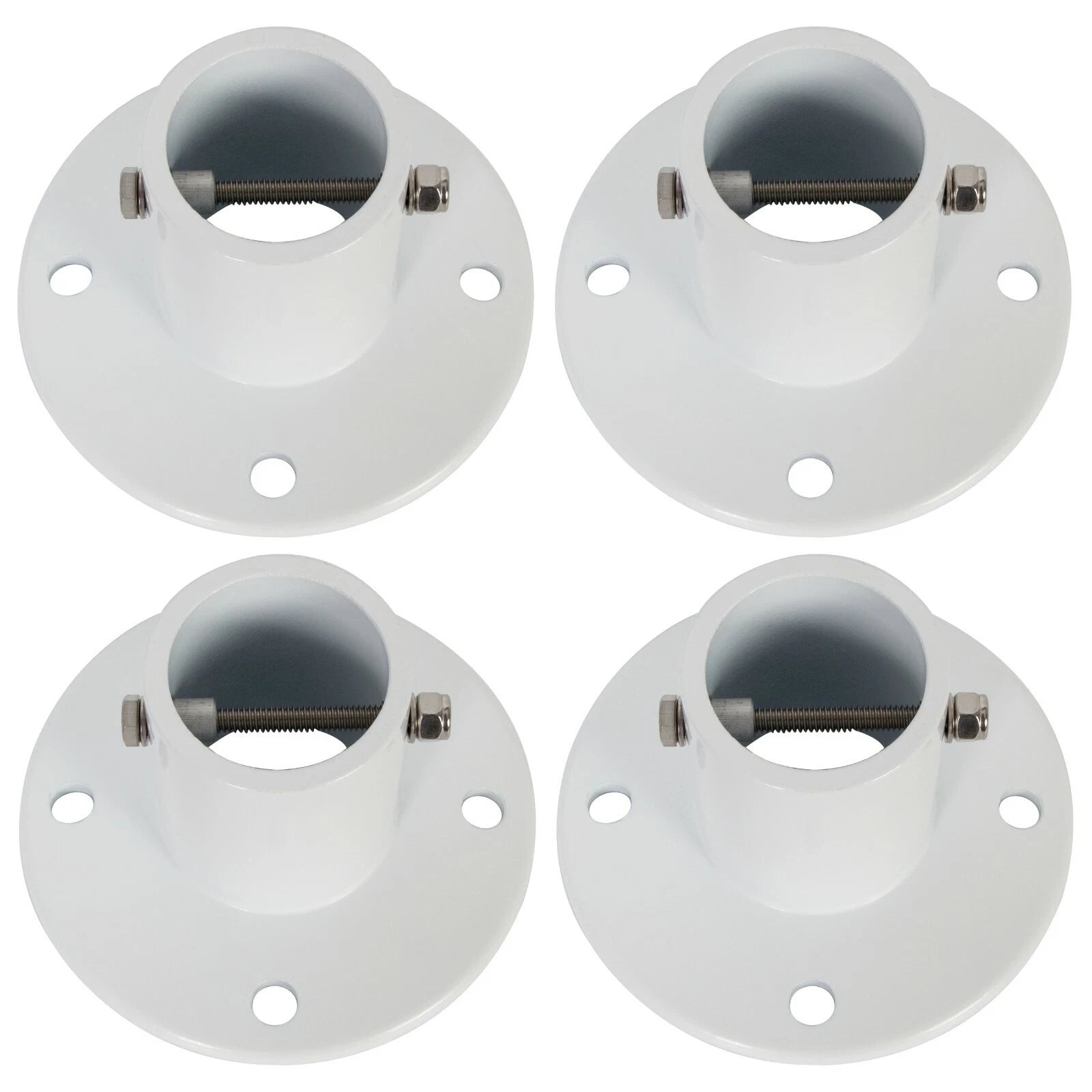 Set of 4 Aluminum Deck Flanges for In-ground Pool Slide
