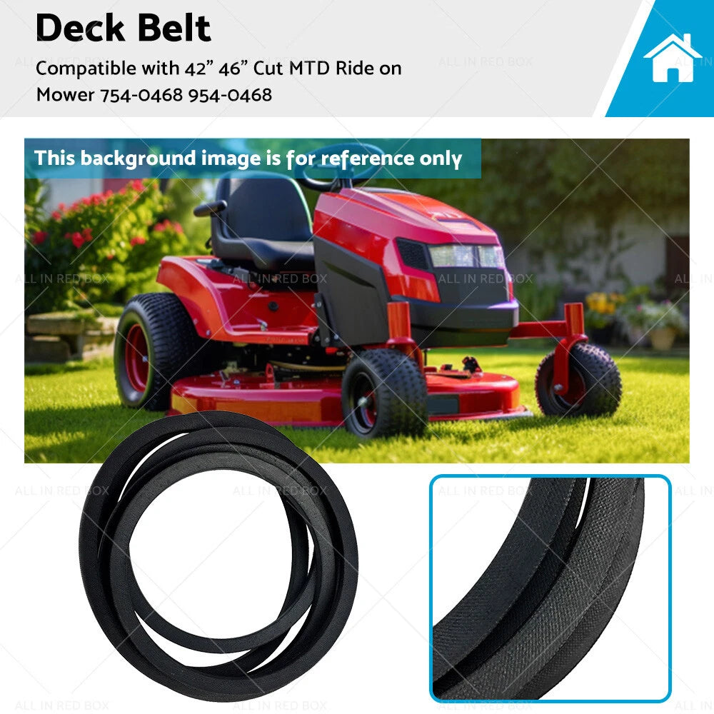 Drive Belt for MTD Ride On Mower 42" 46" (754-0468 954-046)