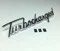 Chrome Metal Script Emblem Turbocharged Style Universal Fit for All Vehicles (All Years)