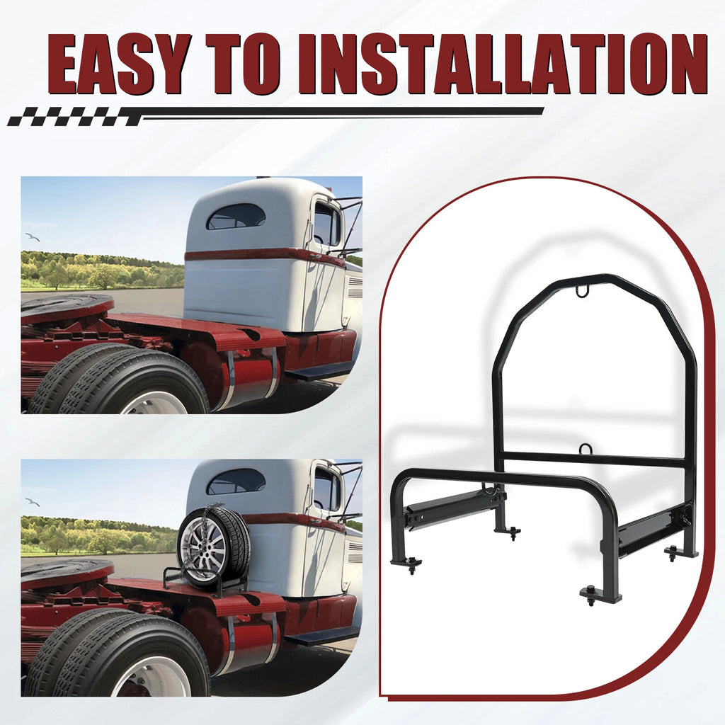 Adjustable Spare Tire Carrier Rack for Volvo Trucks