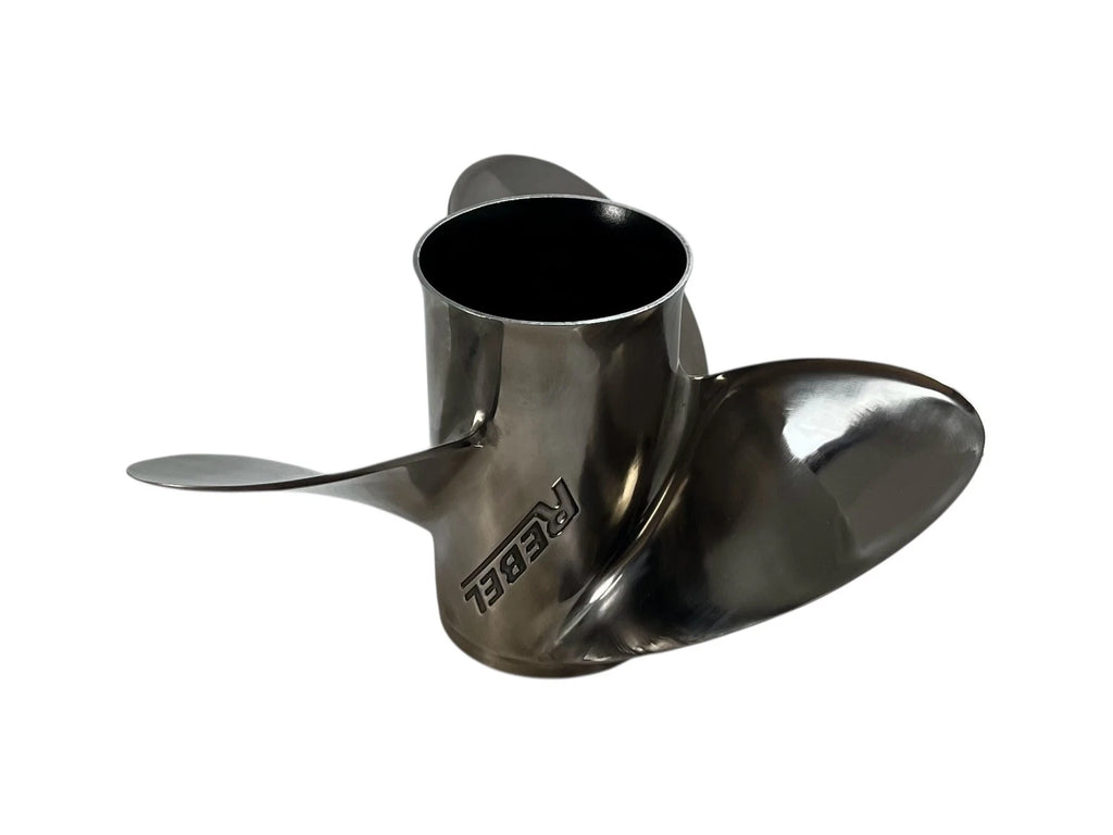 3X 15 3/8 x 18 RH Rebel SS Propeller for Evinrude Johnson (OEM 763988)