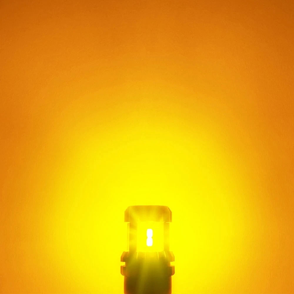 2X 1156 BA15S PY21W Yellow 12-LED Rear Turn Signal Light Bulbs for