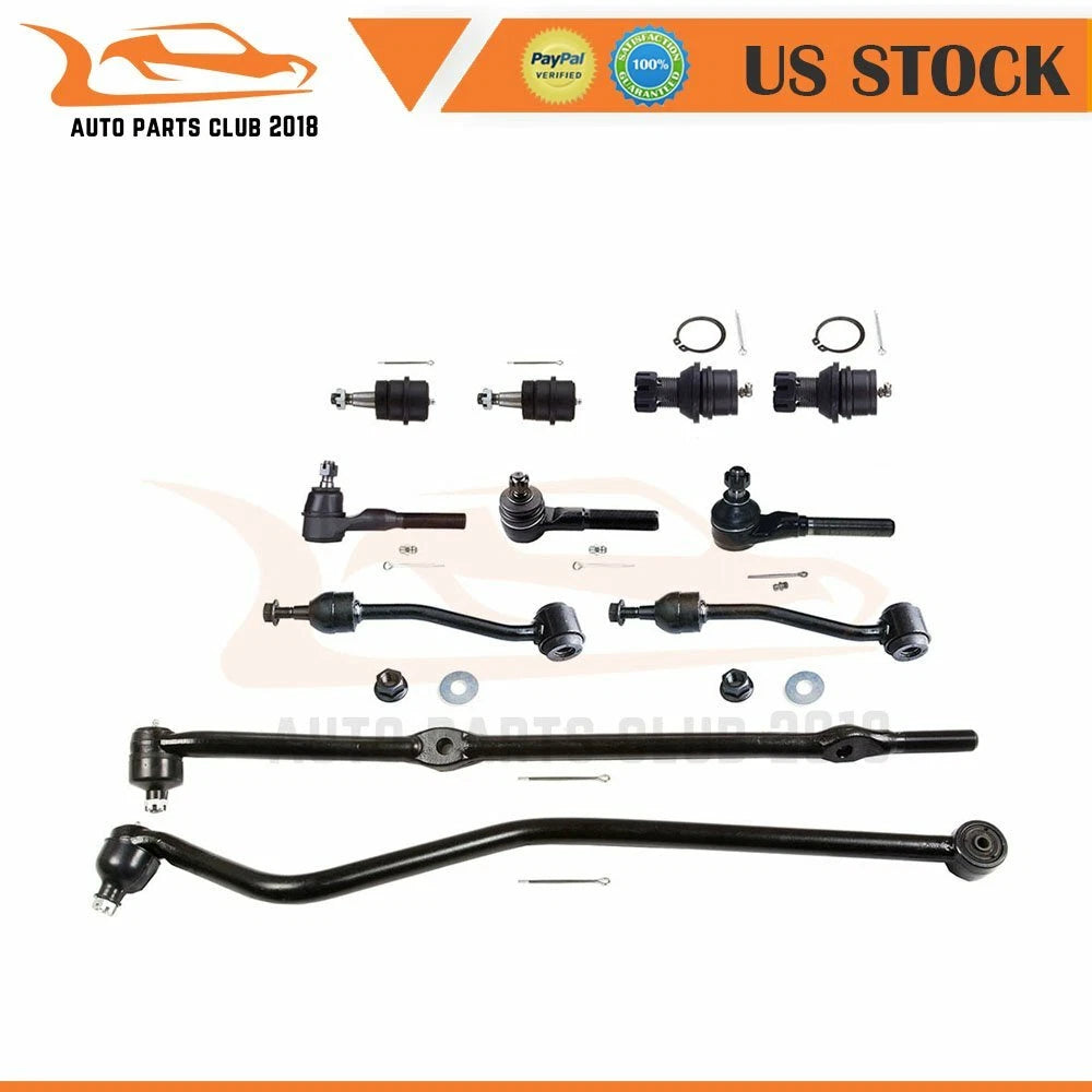 11pc Front Tie Rod End Suspension Kit for Jeep TJ & Wrangler (1997–2006)