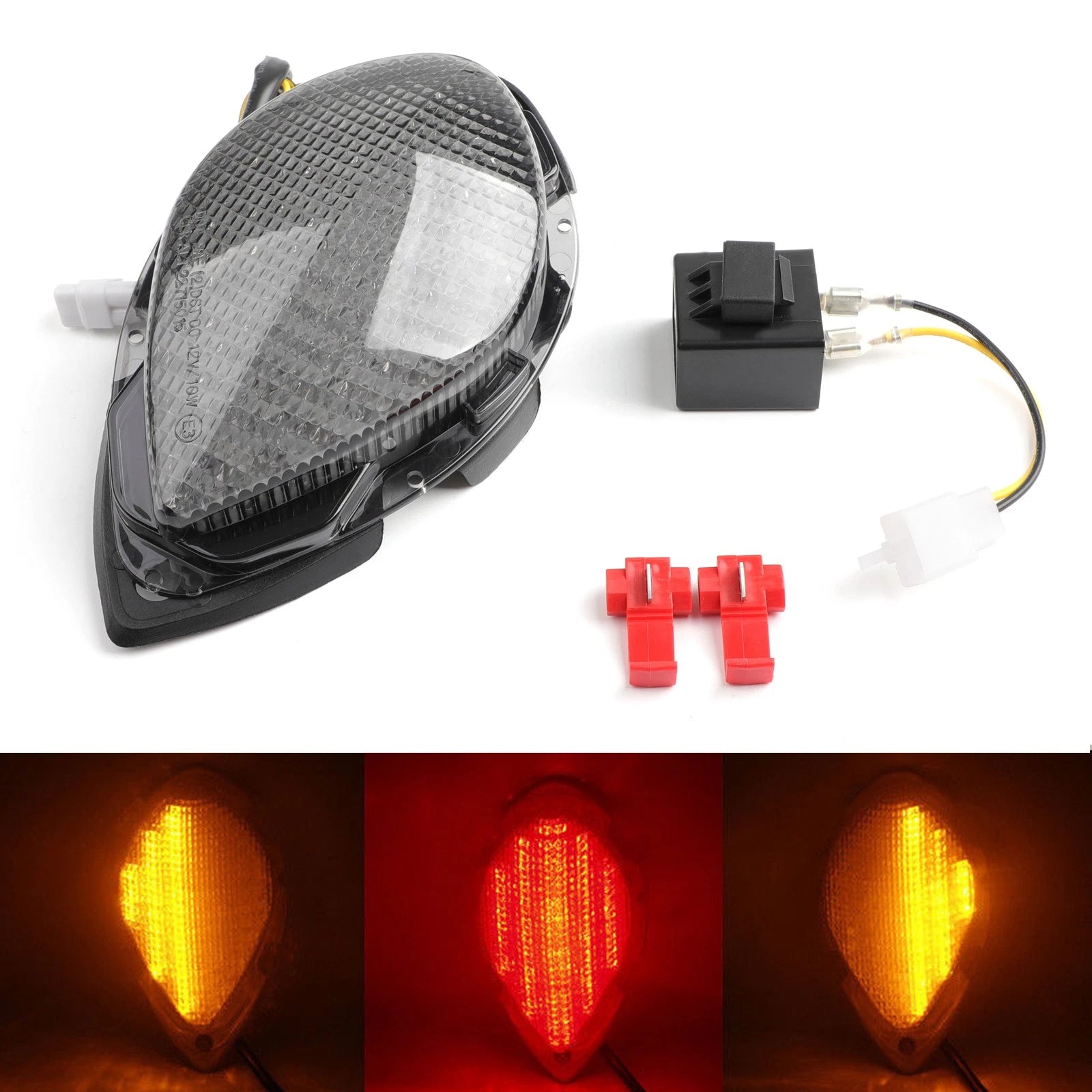 Smoke LED Taillight with Integrated Turn Signals for Yamaha Roadstar (2004–2015)