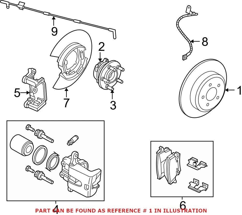 Rear Solid 320mm Disc Brake Rotor for Chrysler Dodge Magnum (2005–2008)