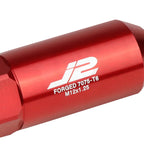 20Pc J2 7075 Forged Aluminum M12x1.25 Spiked Cap Lug Nut Set Red
