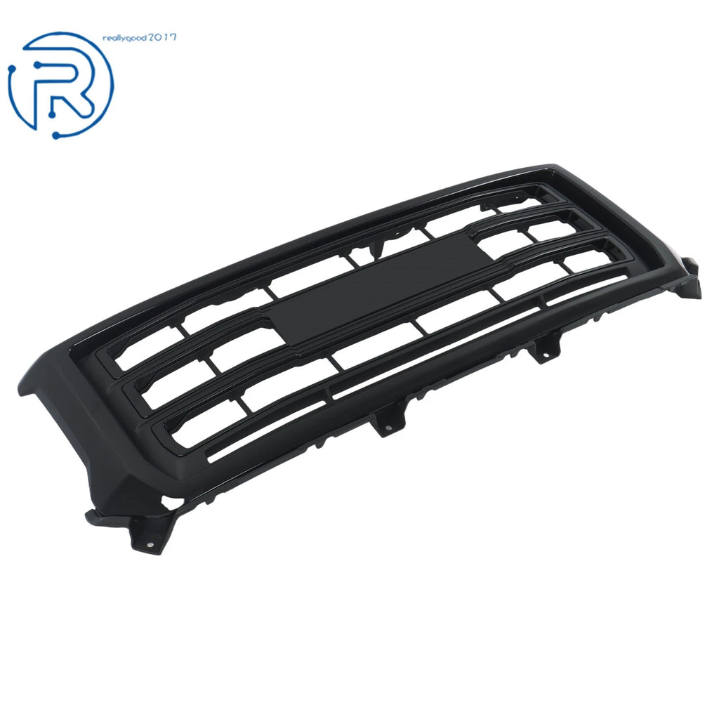 Front Upper Grille for GMC Sierra 1500 (2014–2015) Gloss Black Frame & Bars