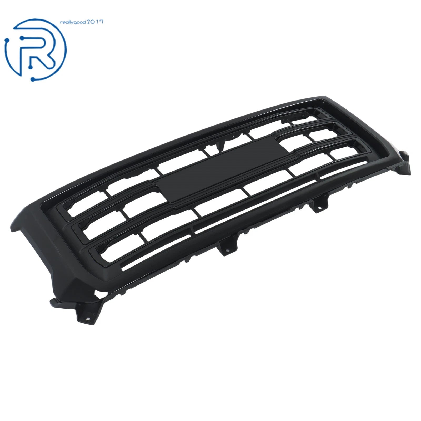 Front Upper Grille for GMC Sierra 1500 (2014–2015) Gloss Black Frame & Bars
