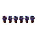 6pcs M6x30mm Titanium Torx Head Flange Screws for Bike Bicycle Motorcycle