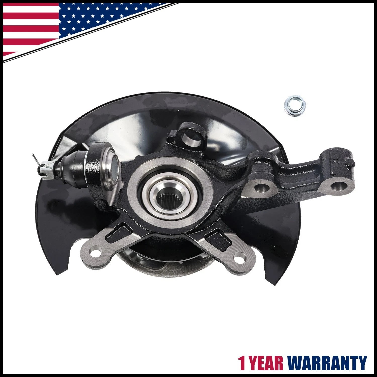 Front Right Steering Knuckle & Wheel Hub Bearing for Honda Civic (2001–2002)
