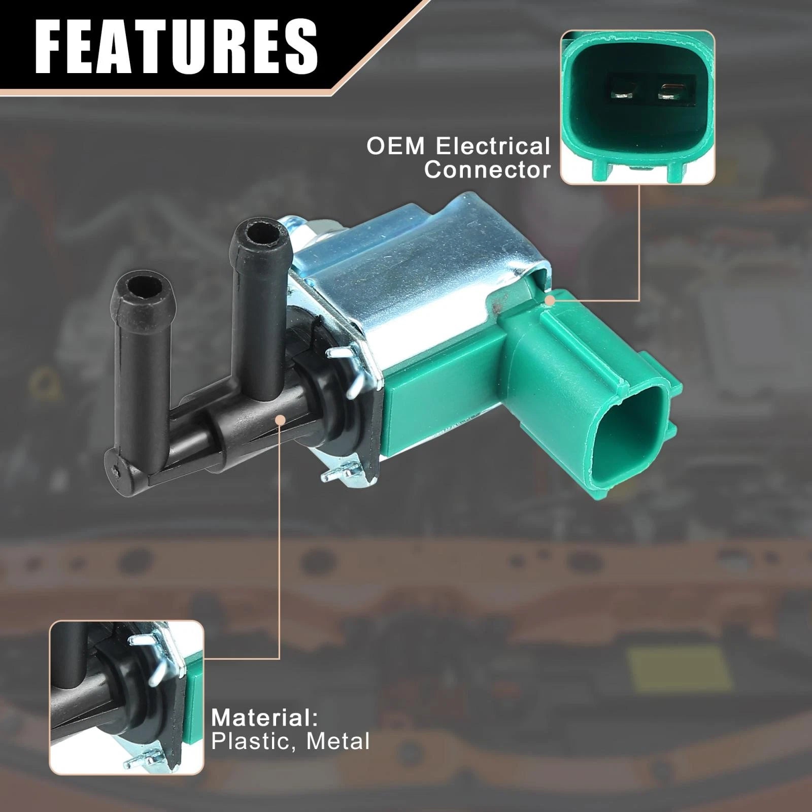 Vapor Canister Vacuum Solenoid Valve for Nissan Pathfinder Frontier (2005–2012) 14933-0Z80A
