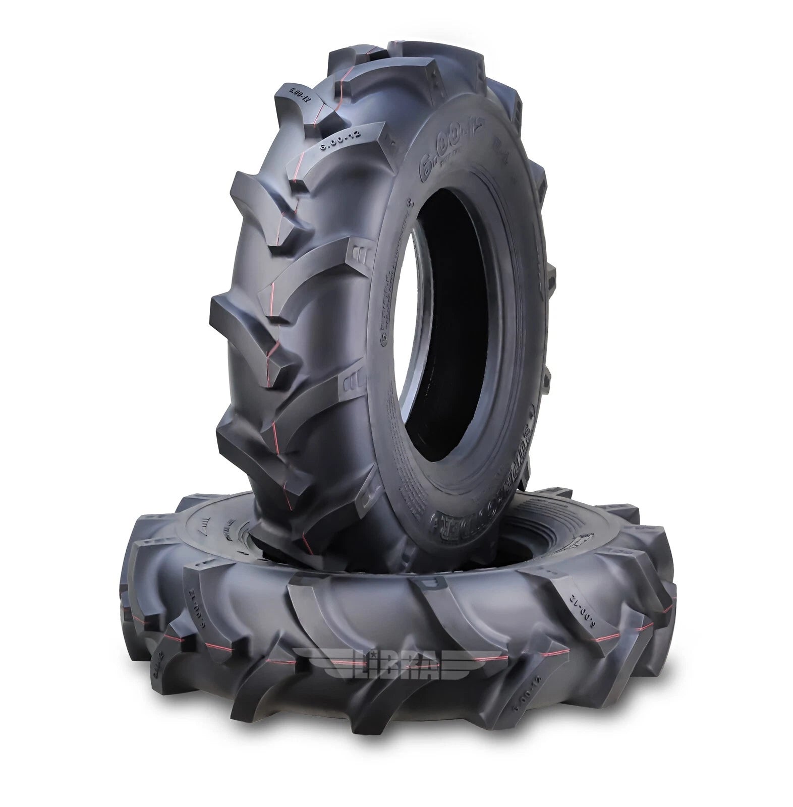 2 Superguider 6.00-12 Agricultural Farm Tractor Tires R-1 6 Ply 16001