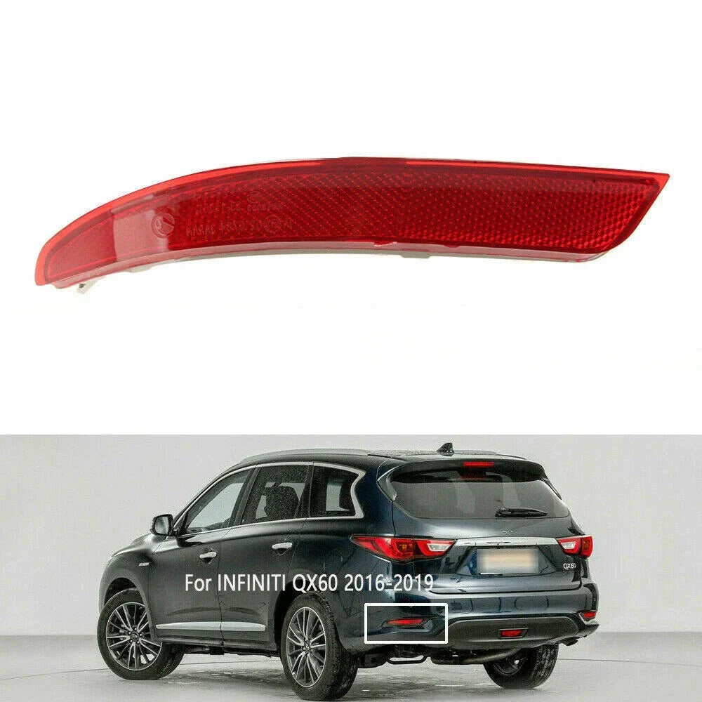 2 x Bumper Light Rear Reflector for INFINITI QX60 (2018–2019)