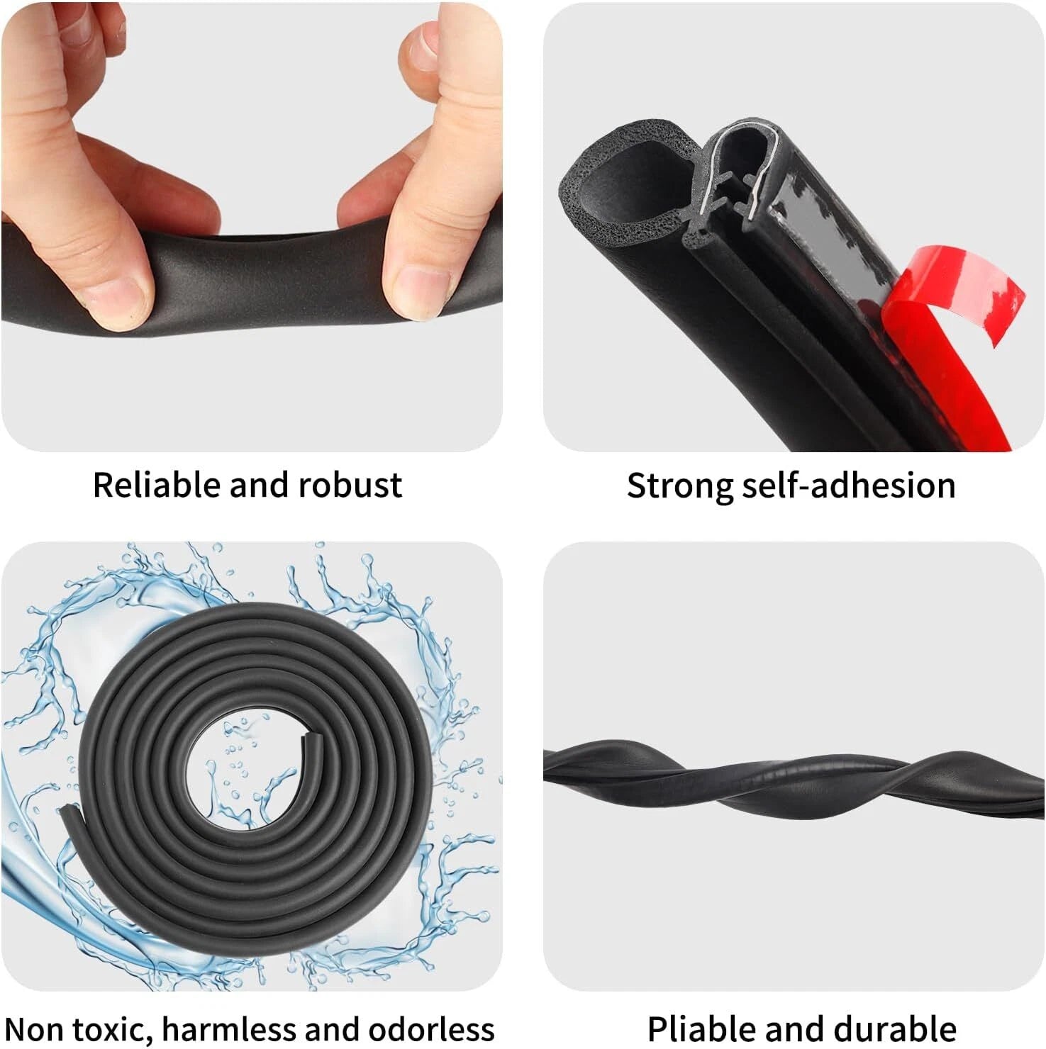 20ft Auto Rubber Seal Trim for Door Window, Lock, Trunk, Hood (2000-2000)