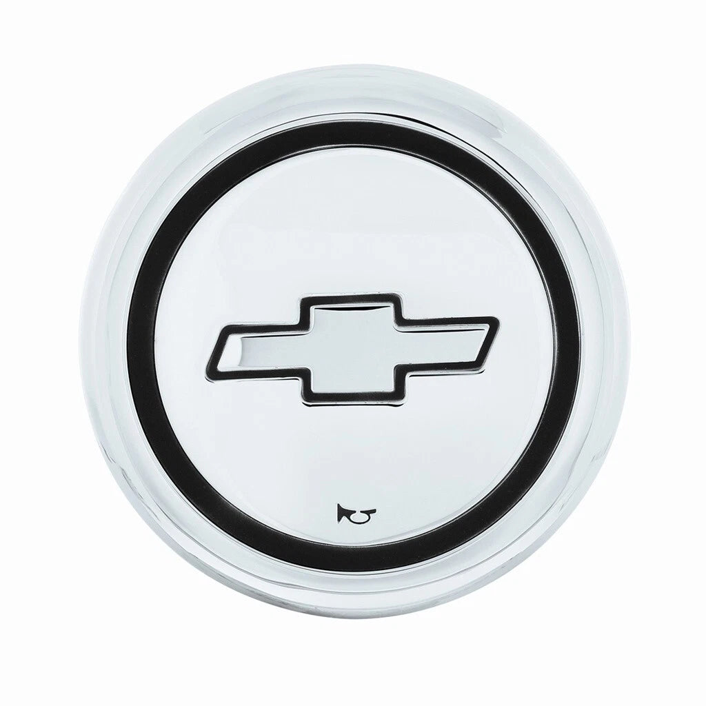 Horn Button Cap Chrome Bowtie Logo Replacement for 1967–1968 Chevy Pickup